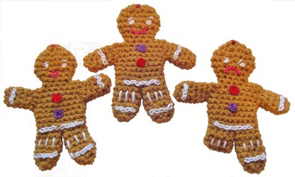 Gingerbread men finger puppets