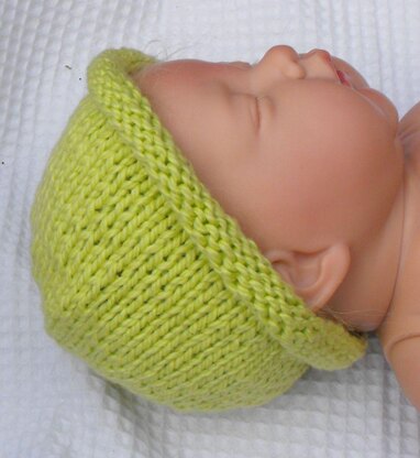 BABY ROLL BRIM BEANIE HAT KNITTING PATTERN - MADMONKEYKNITS