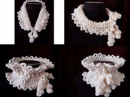 527 CROCHET COLLAR OR RUFFLED COWL