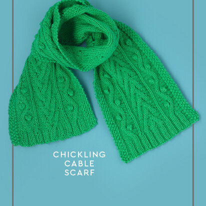 Chickling Cable Scarf - Free Knitting Pattern in Paintbox Yarns Cotton DK