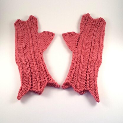 Lace Chevron Fingerless Gloves