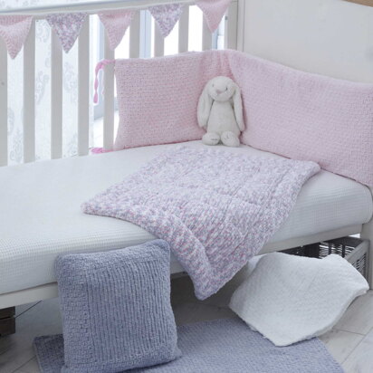 Cot Bumber, Cot Cover, Blanket/Rug, Cushion & Bunting in Cole Yummy - 5060 - Downloadable PDF