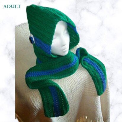 Adult scarf hoodie