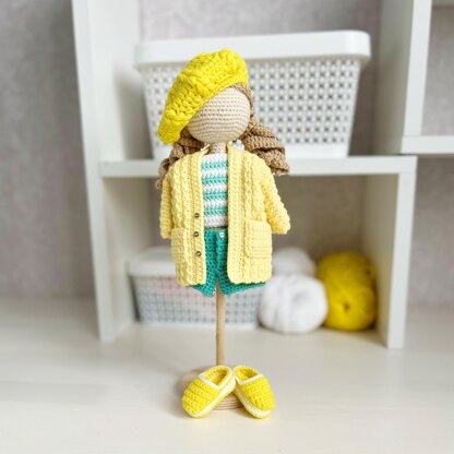 Amigurumi doll, crochet doll, crochet doll clothes, Twins outfit