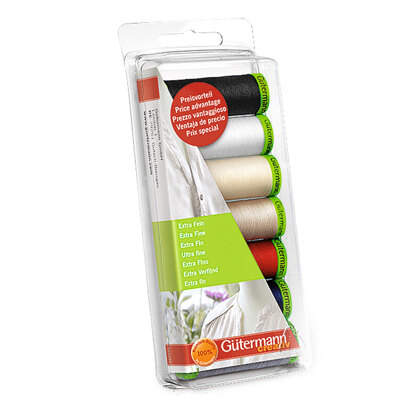 Gutermann Thread Set: Extra Fine: 7 x 200m: Assorted