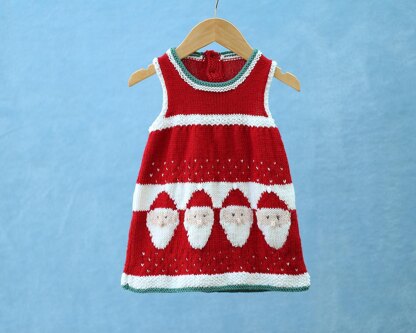 P131 Santa Dresses Knitting Pattern