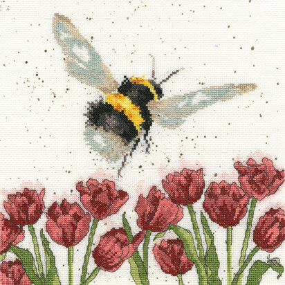 Bothy Threads Flight of the Bumblebee Cross Stitch Kit - 26cm x 26cm