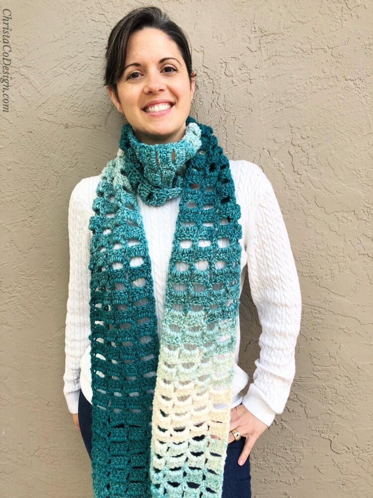 Alza Scarf Crochet pattern by ChristaCoDesign