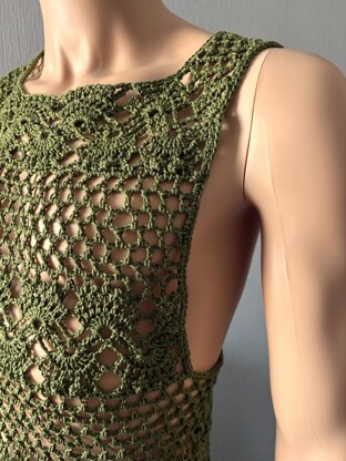 Lace Mesh Striped Top