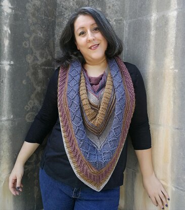 Metallic Twist Shawl