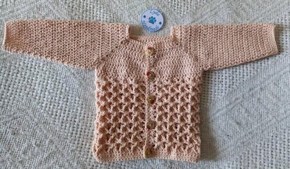 Crochet Textured Baby Cardigan