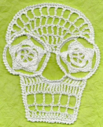 Blanca Crochet Day Of The Dead Applique Skull Pattern