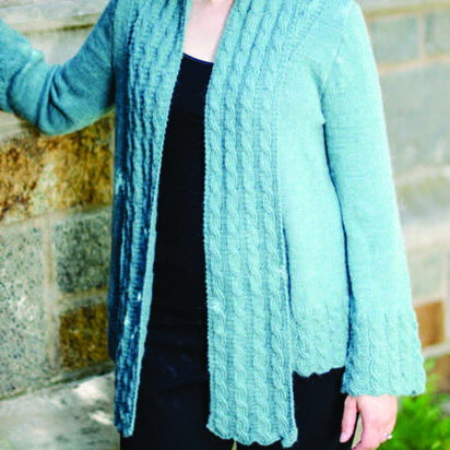 Saltonstall Cardigan with Optional Attached Scarf in Juniper Moon Farm Herriot - Downloadable PDF