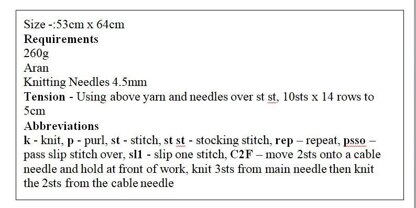 Knitting Pattern baby blanket afghan UK  Terms #376