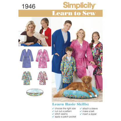Simplicity Learn to Sew Child's Teen's & Adults' Robe 1946 - Sewing Pattern