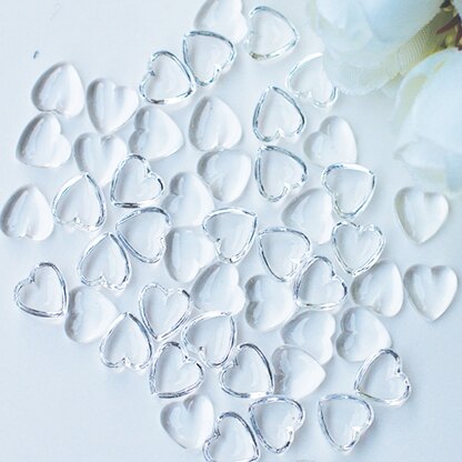 Dress My Craft Water Droplet Embellishments 100/Pkg - Heart Droplets 3
