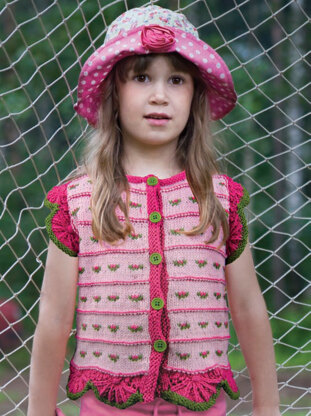 Mini Watermelons Cardigan in Knit One Crochet Too Babyboo - 1738 - Downloadable PDF
