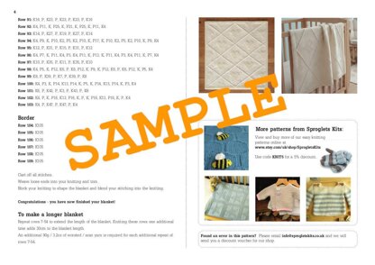 Easy baby blanket with hearts & diamonds