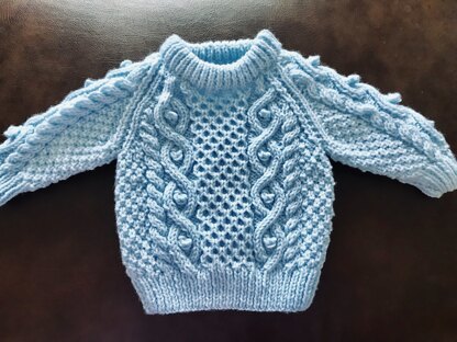 Baby’s aran sweater