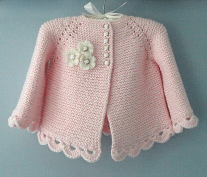 Knitting Pattern Baby Girl Jacket Newborn Girl Coat Olivia