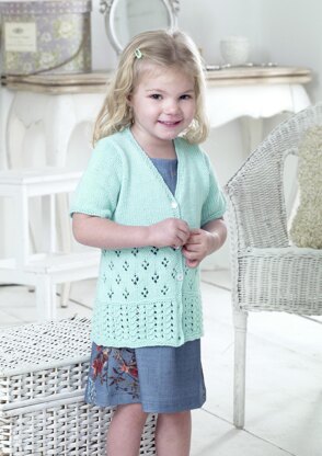 Long & Short Sleeved Cardigans in King Cole Cottonsoft DK - 5129pdf - Downloadable PDF