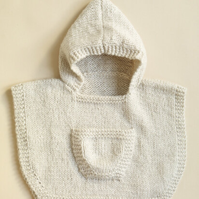 Hooded Baby Poncho in Lion Brand Jiffy - 70361AD