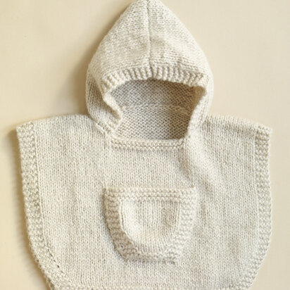 Hooded Baby Poncho in Lion Brand Jiffy - 70361AD - knitting pattern