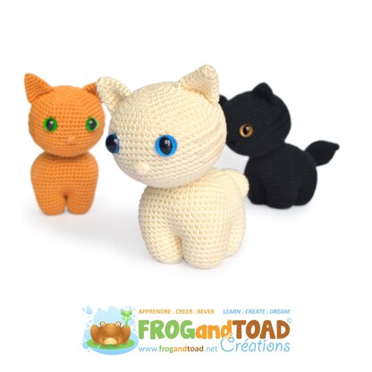 BureauCATS - Kitty Cat Kitten - Chat Gatto - Amigurumi Crochet - FROGandTOAD Créations