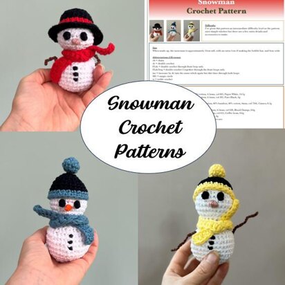 Snowman Christmas Decoration Crochet Pattern