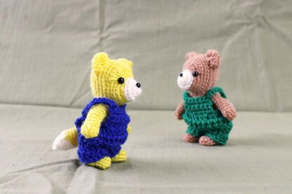 Tiny Fox with overall amigurumi / 小さなキツネのあみぐるみ