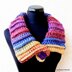 Multicolor Chunky Scarf "Two Buttons"
