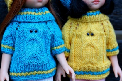 12-inch Dolls OwlPullover