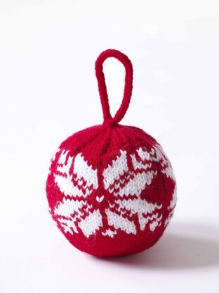 Fair Isle Snowflake Ornament in Lion Brand Wool-Ease - 70735AD