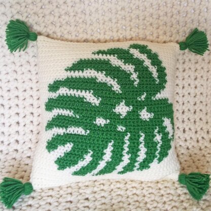 Monstera cheeseplant cushion pillow