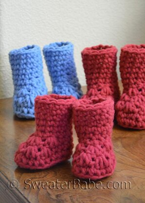 #184 Chunky Crochet Booties