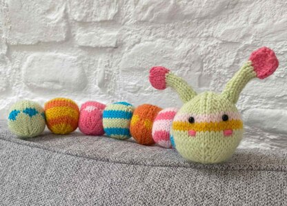 Curious Colourwork Caterpillar Toy