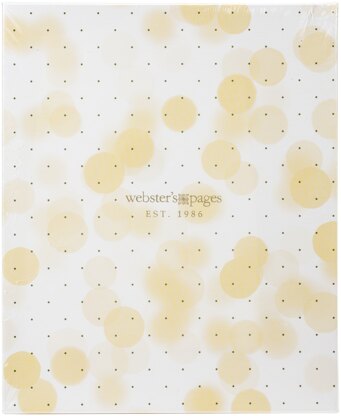 Webster's Pages Color Crush A5 Faux Leather 6-Ring Planner Binder 7.5"X10" - White Diamond