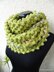 Infinity Green Scarf With Flower