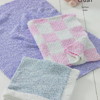 Blankets in King Cole Yummy Crush - 5604 - Downloadable PDF