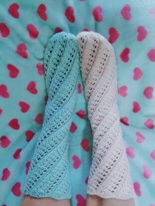 Magic Spiral Lace Socks