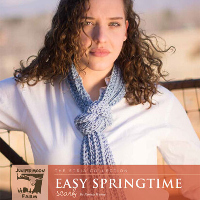 Easy Springtime Scarf in Juniper Moon Farm Neve - Downloadable PDF