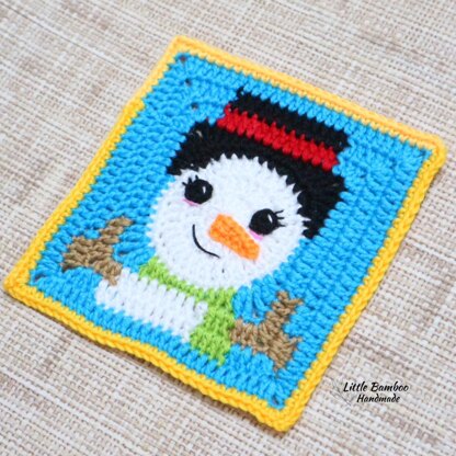 Snowman Granny Square