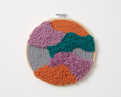 The Modern Crafter Beginner Punch Needle Hoop Kit - Heather Hills - 8in
