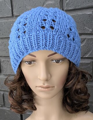 Rosemary - 12ply lace stitch beanie - 2 years to Lady