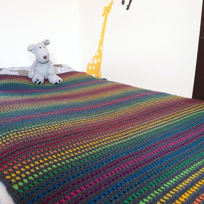 Rainbow Through the Storm Crochet Blanket Crochet pattern by Melly