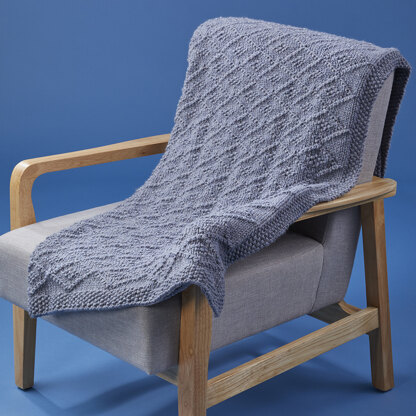 Caldwell Afghan - Knitting Pattern for Home in Tahki Yarns Superwash Merino Bulky by Tahki Yarns
