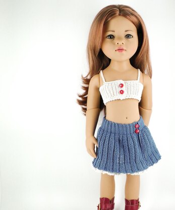 GOTZ 18/19" Doll Brenda Top and Skirt Set