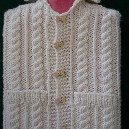 Aran Cable Hot Water Bottle Cover