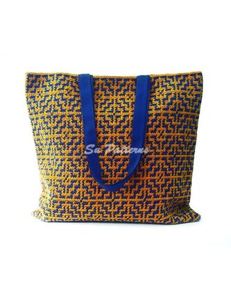 Midnight Tapestry Crochet Tote