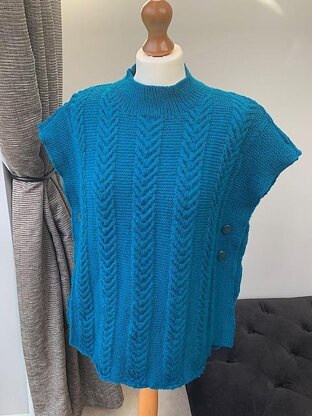 Cabled Poncho